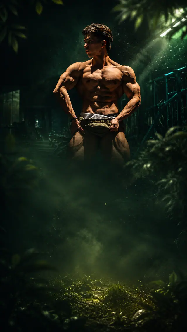 Atleta natural em pose, resultado do método The Last Natural